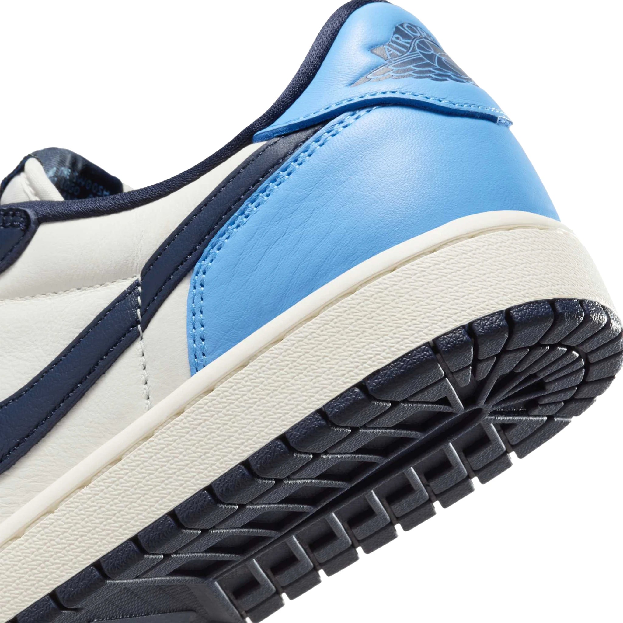 Logo view of Air Jordan 1 Low OG Obsidian UNC CZ0790-400